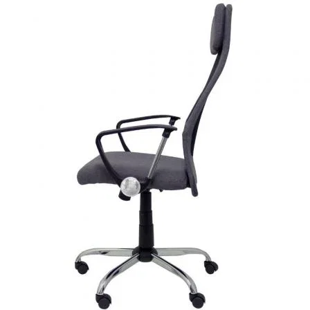 FORÖL Silla de oficina Esteras Gris y Negro con mecanismo basculante
